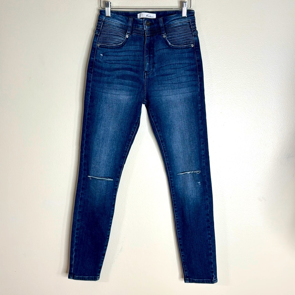 KanCan distressed medium wash skinny denim jeans size 26 cute festival girly